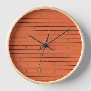 Reloj de pared de concreto naranja