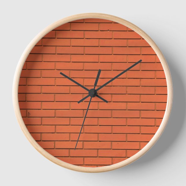 Reloj de pared de concreto naranja (Anverso)