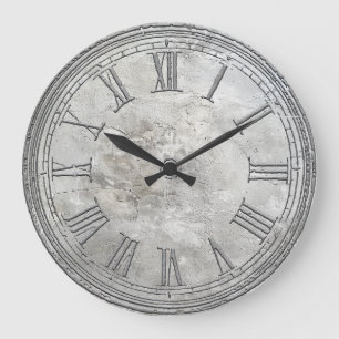 Reloj de pared de concreto romano