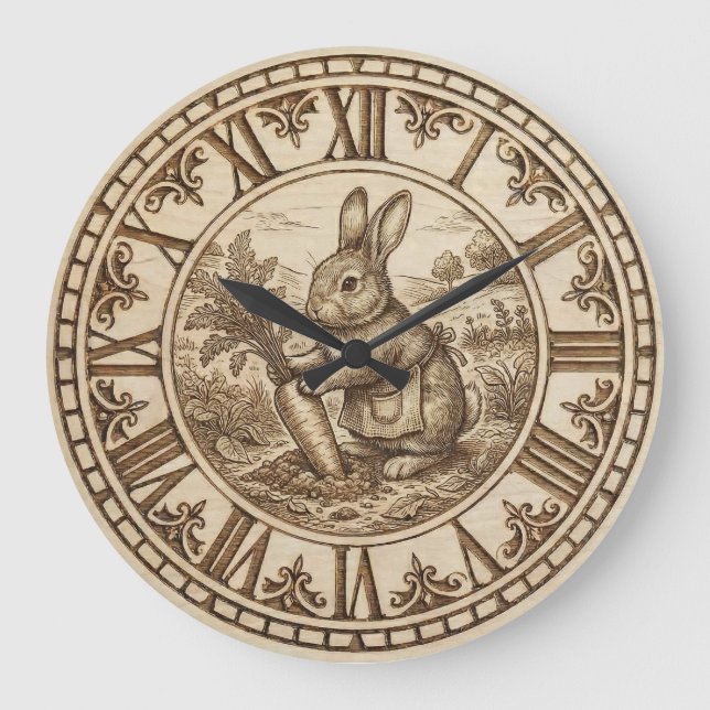 Reloj de pared de conejo (Anverso)