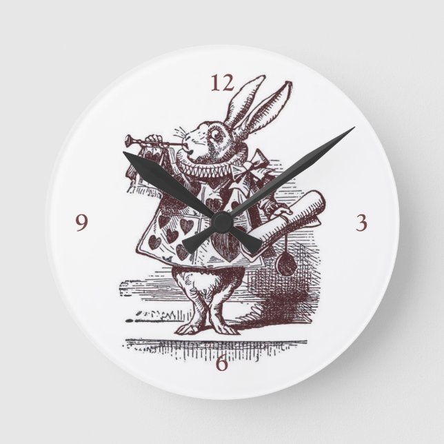 Reloj de pared de conejo blanco (Anverso)