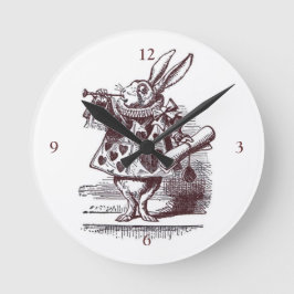Reloj de pared de conejo blanco