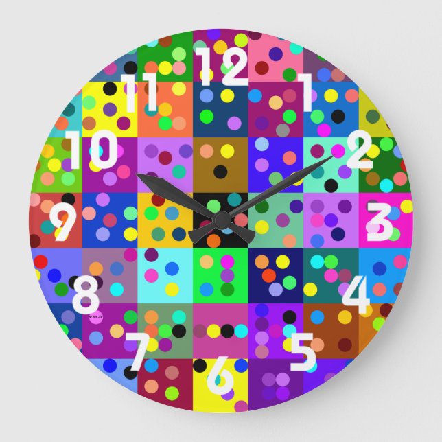 Reloj de pared de Confetti (Anverso)