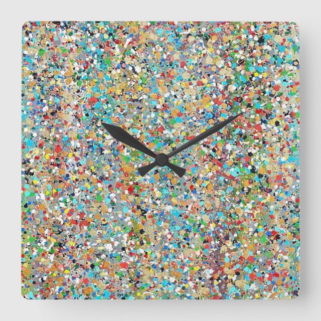 Reloj de pared de Confetti (Anverso)