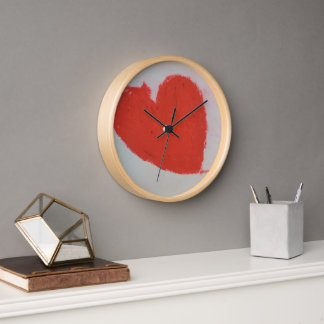 Reloj de pared de corazón