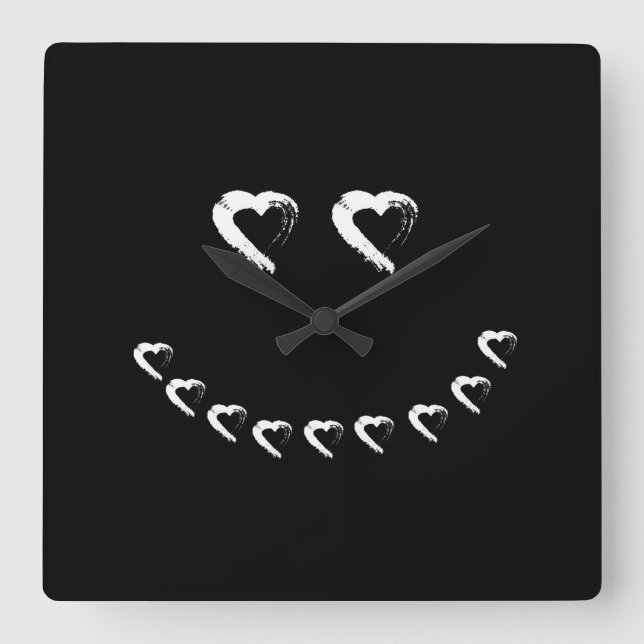 Reloj de pared de corazón de Halloween (Anverso)