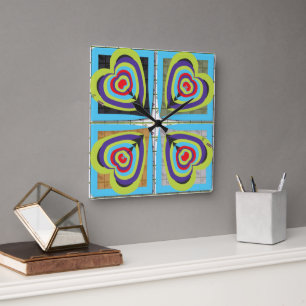 Reloj de pared de corazones