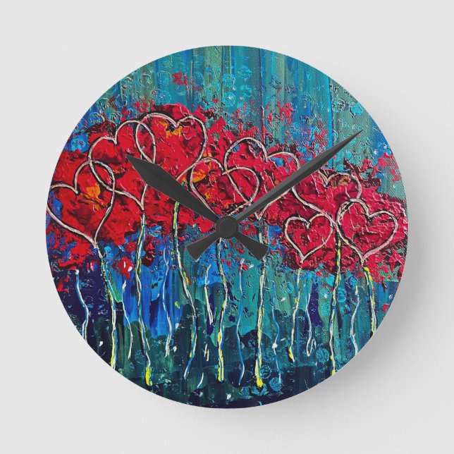 Reloj de pared de corazones fabulosos (Anverso)