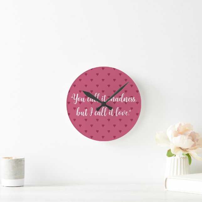 Reloj de pared de corazones rojos (Hogar)