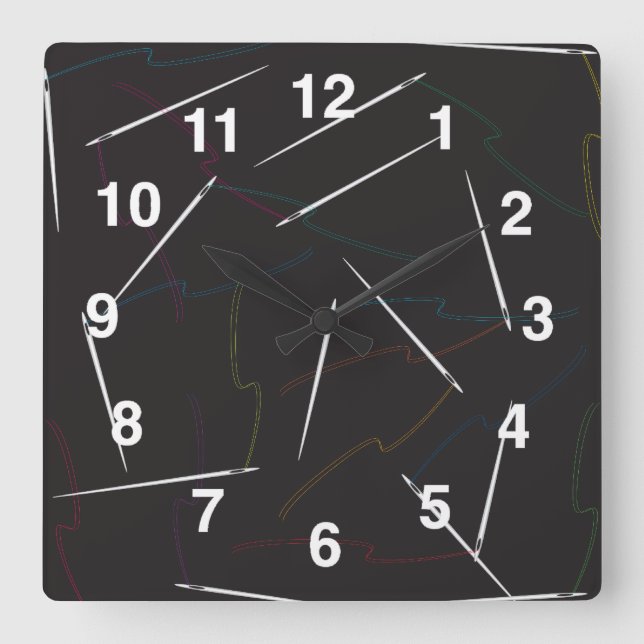 Reloj de pared de costura de la aguja y del hilo (Anverso)