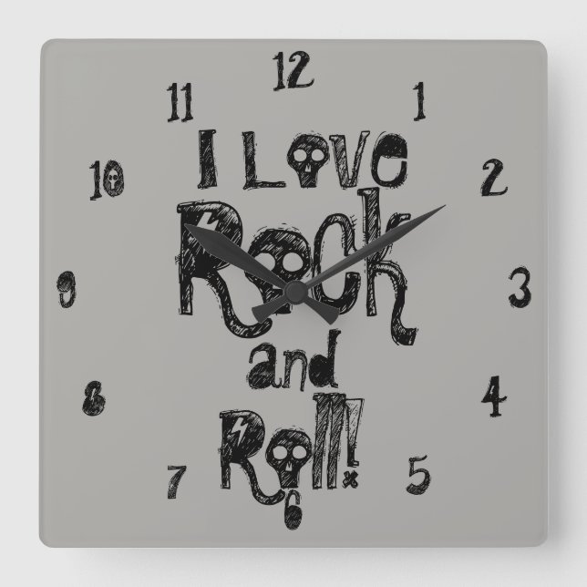 Reloj de pared de cráneo de rollo y rollo (Anverso)