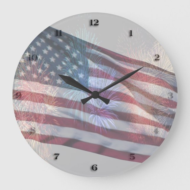 Reloj de pared de cristal rojo de los cohetes (Anverso)