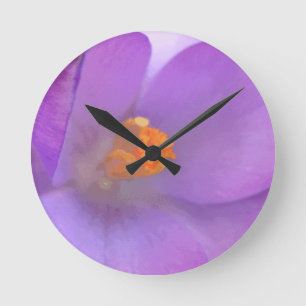 Reloj de pared de Crocus hermoso