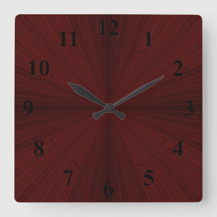 Reloj de pared de cuarzo de los Rays rojos