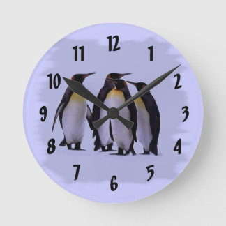 Reloj de pared de cuatro pingüinos