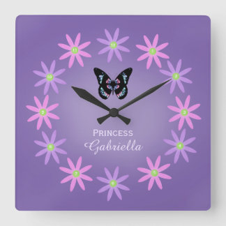 Reloj De Pared De Daisy Y Mariposa Personalizado