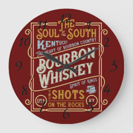 Reloj de pared de decoración de casa de Whiskey