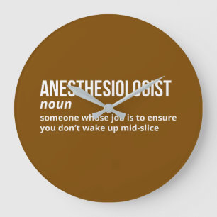 Reloj de pared de definición de humor anestesiólog