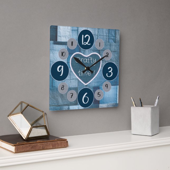 Reloj de pared de Denim para los amantes de la cos (Oficina)