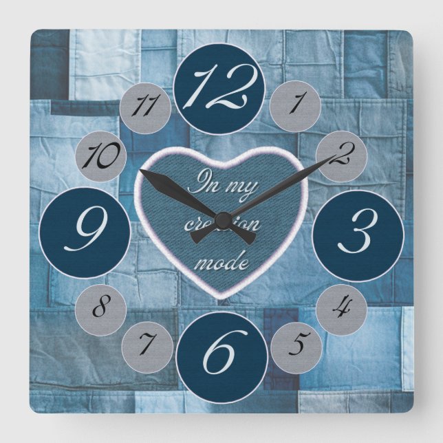 Reloj de pared de Denim para los amantes de la cos (Anverso)