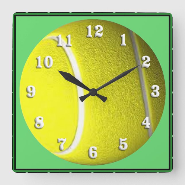 Reloj de pared de deporte de pelota de tenis númer (Anverso)