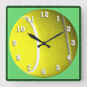Reloj de pared de deporte de pelota de tenis númer
