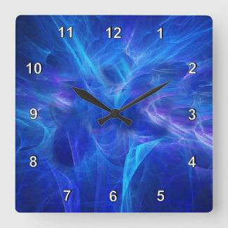 Reloj de pared de destello azul