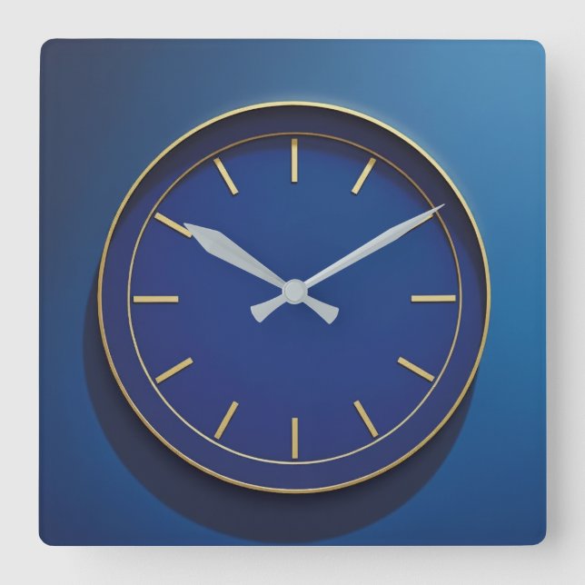 Reloj de pared de dial azul (Anverso)