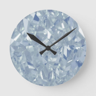 Reloj de pared de diamantes blancos medio
