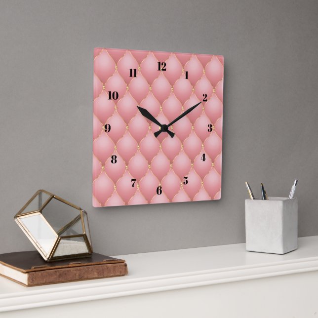 Reloj de pared de diamantes de oro Rosa (Oficina)