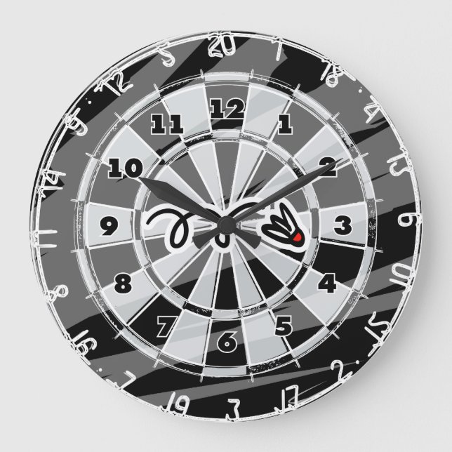 Reloj de pared de diana con volante de bádminton (Anverso)