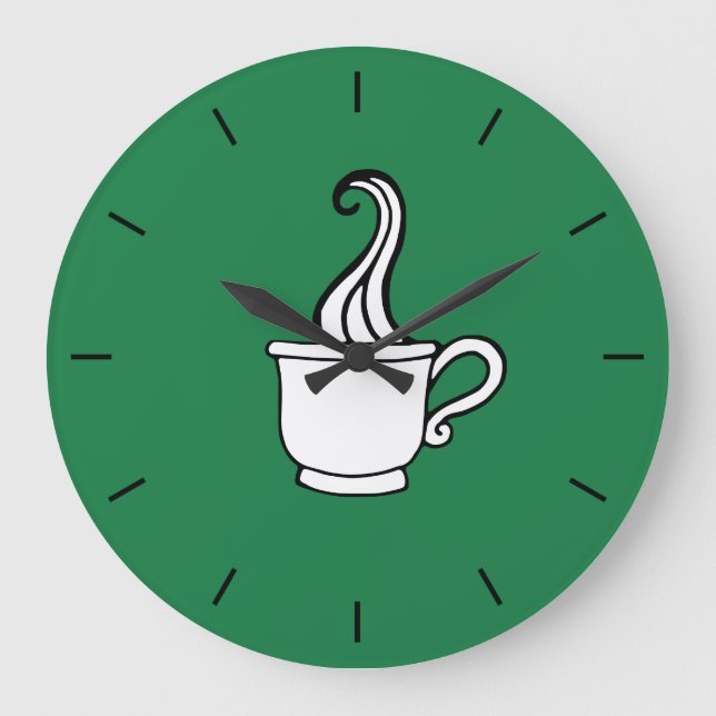 Reloj de pared de Diner del Café Verde (Anverso)