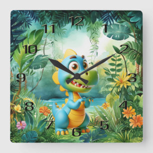 Reloj de pared de dinosaurio