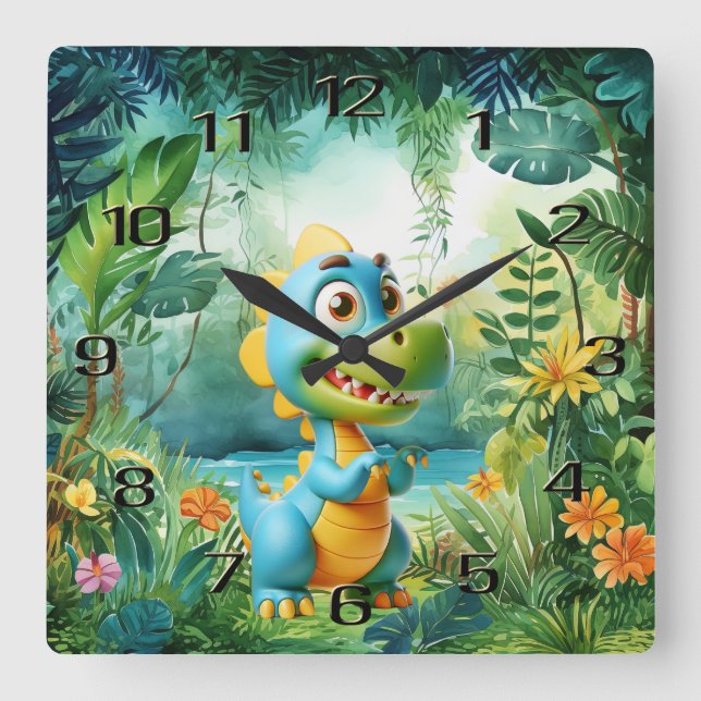 Reloj de pared de dinosaurio (Anverso)