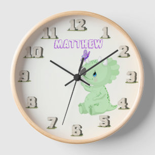 Reloj de pared de dinosaurio bebé jurásico de la e