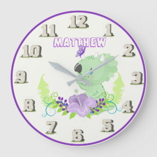 Reloj de pared de dinosaurio bebé jurásico de la e