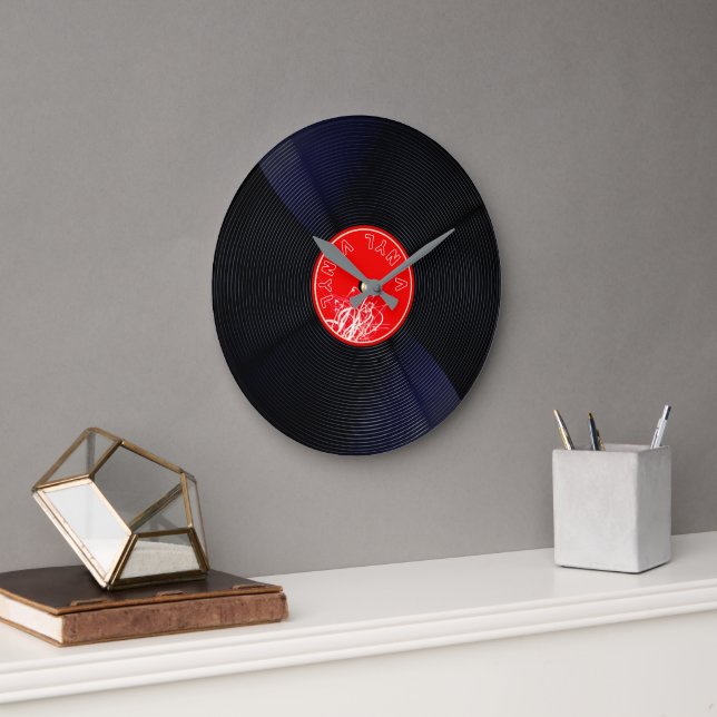 Reloj de pared de disco de vinilo retro LP (Oficina)