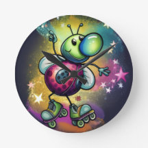 Reloj de pared de discoteca de mariquita