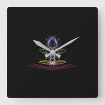 Reloj de pared de diseño abstracto colorido