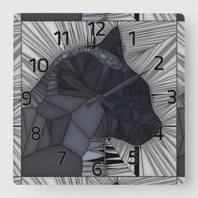 Reloj de pared de diseño con estilo de vidrio temp (Anverso)