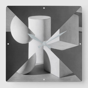 Reloj de pared de diseño cubista