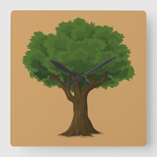 Reloj de pared de diseño de árbol espléndido (Anverso)