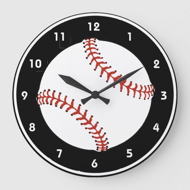 Reloj de pared de diseño de béisbol (Anverso)