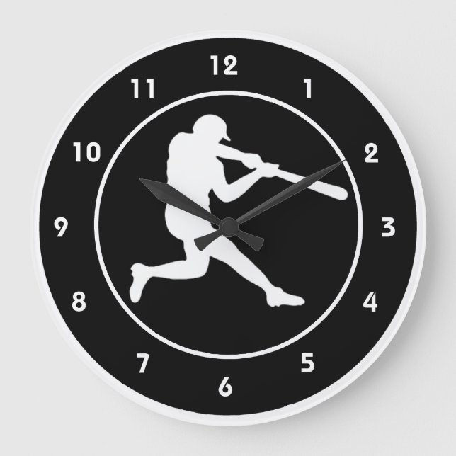 Reloj de pared de diseño de béisbol (Anverso)
