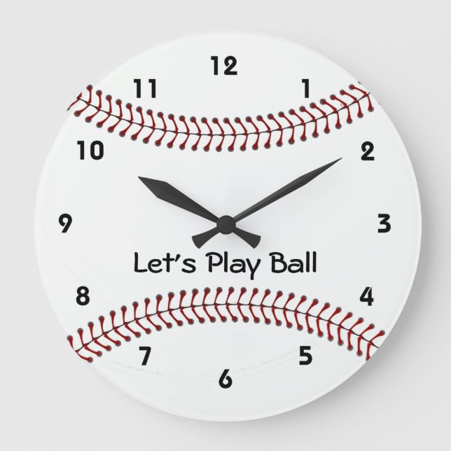 Reloj de pared de diseño de béisbol (Anverso)