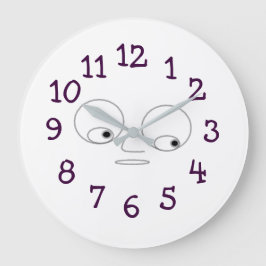 Reloj de pared de diseño de cara divertida