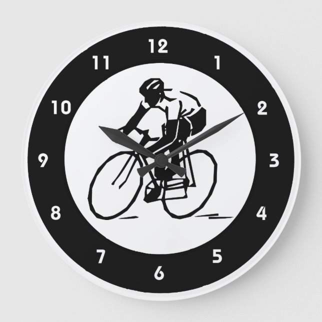 Reloj de pared de diseño de ciclismo (Anverso)
