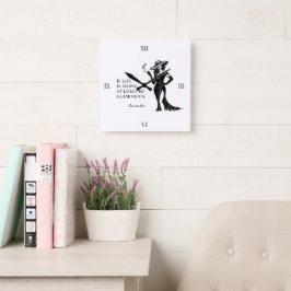 Reloj de pared de diseño de cita de estilo glam pe