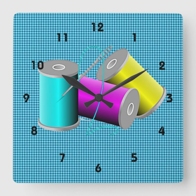 Reloj de pared de diseño de costura/aplanamiento (Anverso)