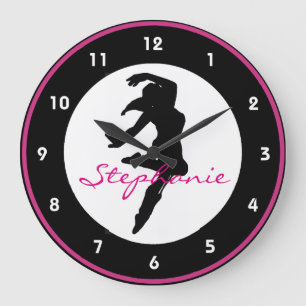 Reloj de pared de diseño de danza